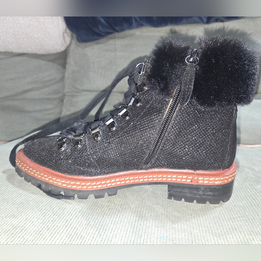 Kate Spade Sparkly Fur size 5 booties